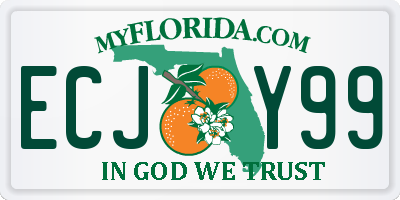 FL license plate ECJY99