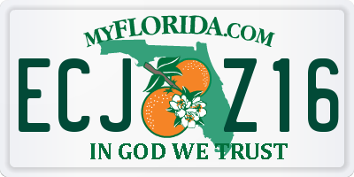 FL license plate ECJZ16
