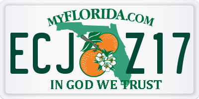 FL license plate ECJZ17