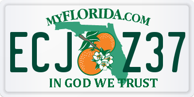 FL license plate ECJZ37