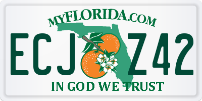 FL license plate ECJZ42
