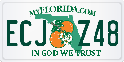 FL license plate ECJZ48