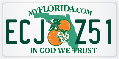 FL license plate ECJZ51