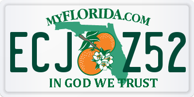 FL license plate ECJZ52