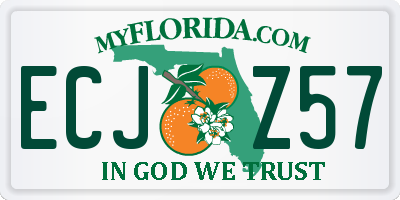 FL license plate ECJZ57