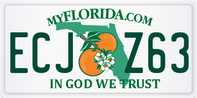 FL license plate ECJZ63