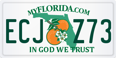 FL license plate ECJZ73