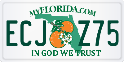 FL license plate ECJZ75