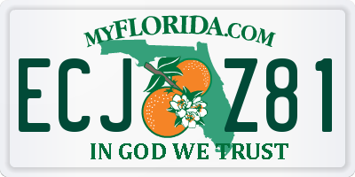 FL license plate ECJZ81