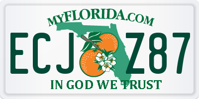FL license plate ECJZ87