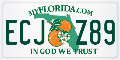 FL license plate ECJZ89