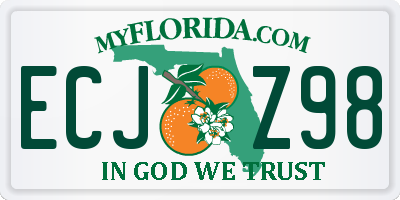 FL license plate ECJZ98