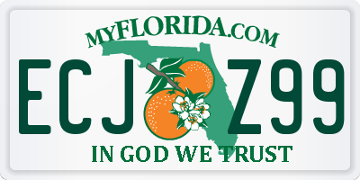 FL license plate ECJZ99