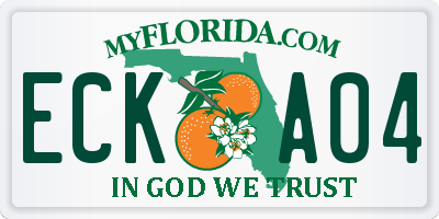 FL license plate ECKA04