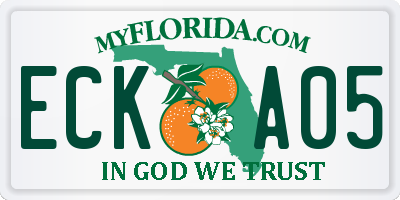 FL license plate ECKA05