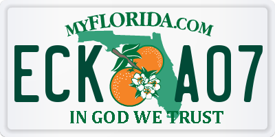 FL license plate ECKA07