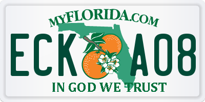 FL license plate ECKA08