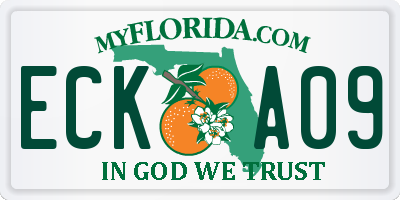FL license plate ECKA09