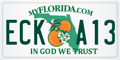 FL license plate ECKA13