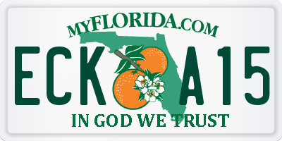 FL license plate ECKA15