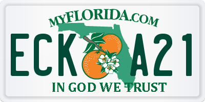 FL license plate ECKA21