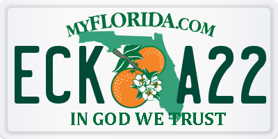 FL license plate ECKA22