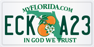 FL license plate ECKA23