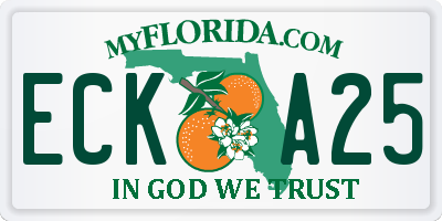 FL license plate ECKA25