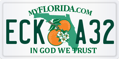 FL license plate ECKA32