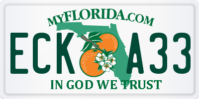 FL license plate ECKA33