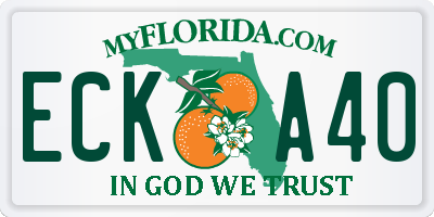 FL license plate ECKA40