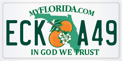 FL license plate ECKA49