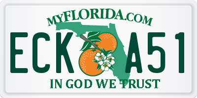 FL license plate ECKA51
