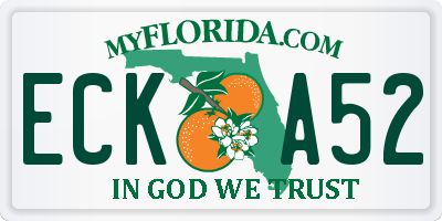FL license plate ECKA52