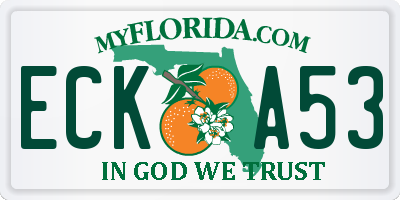 FL license plate ECKA53