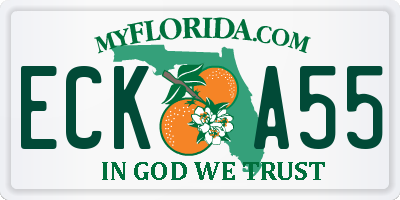 FL license plate ECKA55