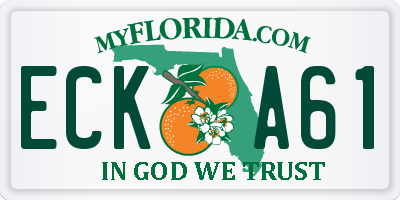 FL license plate ECKA61