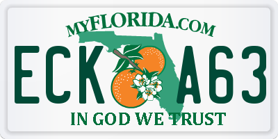 FL license plate ECKA63