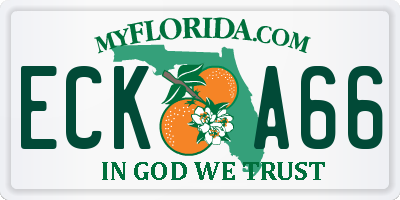 FL license plate ECKA66