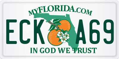 FL license plate ECKA69