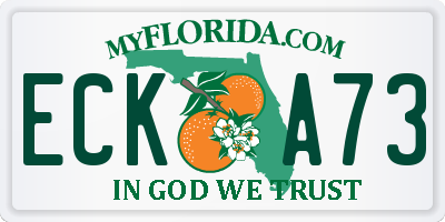 FL license plate ECKA73