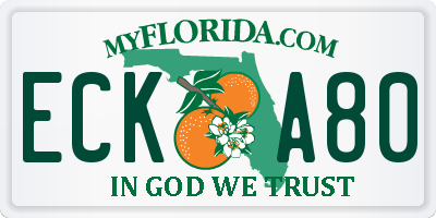 FL license plate ECKA80