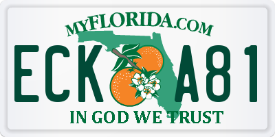 FL license plate ECKA81