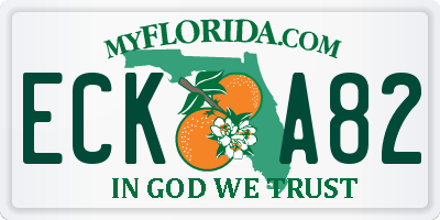 FL license plate ECKA82