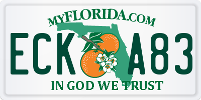 FL license plate ECKA83