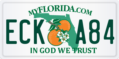 FL license plate ECKA84