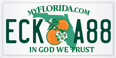 FL license plate ECKA88