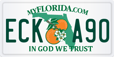 FL license plate ECKA90