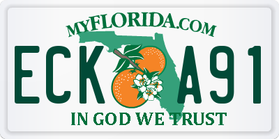 FL license plate ECKA91