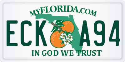 FL license plate ECKA94